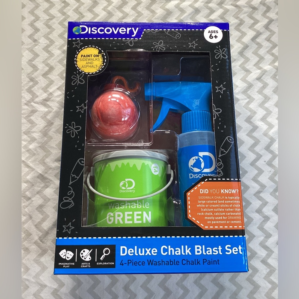 Discovery Deluxe Chalk Blast Set - Green and Blue
